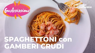 SPAGHETTONI con GAMBERI CRUDIRICETTA da PROVARE😍🍝💜🦐 [upl. by Adnwahsor]