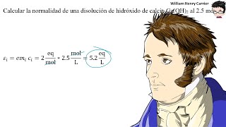 Calcular la 𝒏𝒐𝒓𝒎𝒂𝒍𝒊𝒅𝒂𝒅 de 2 5 𝐦𝐨𝐥𝐚𝐫 CaOH2 [upl. by Krutz]