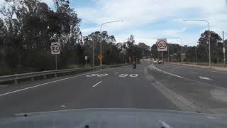 Realtime Drive Rossmore to West Pennant Hills NSW via M7 M2 A28 [upl. by Asyl]