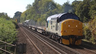 Europhoenix class 37 37901 growls through shawford working 6Z71 to Dollands moor 17092024￼ [upl. by Hannie382]