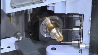 CNC Machine Working Process Swiss type Turning Product manufacturing [upl. by Ynohtnanhoj755]