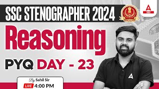 SSC Stenographer 2024  SSC Steno Reasoning By Sahil Tiwari  Previous Year Questions 23 [upl. by Airot]