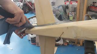 Covering with Monokote Part 4A Covering Horizontal Stabilizer [upl. by Llekcm]