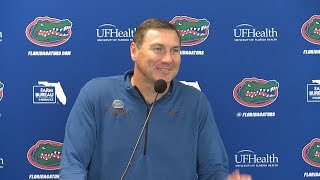 Florida Football Dan Mullen Spring Practice Update 4918 [upl. by Amato]