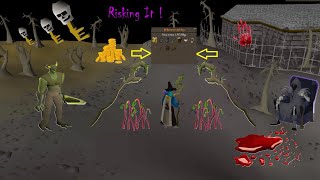 OSRS Risking My Bryophyta Staff Deep Wilderness  F2P PKING [upl. by Eisiam550]