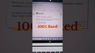 Microsoft office error code 02031 17003 during setup installation [upl. by Ahcsrop]