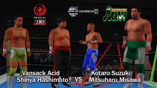 King of Colosseum II  Shinya Hashimoto amp Vansack Acid vs Mitsuharu Misawa amp Kotaro Suzuki [upl. by Hagan772]