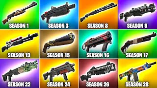 Evolution of All Fortnite Shotguns Chapter 1 Season 1  Chapter 5 Season 1 [upl. by Nnaxor]