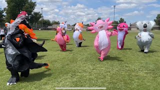 Teachers Race in Inflatable Costumes [upl. by Leonardo419]