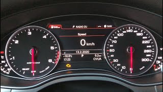 Audi A6 C7 4G  How to find engine code in instruments  dashboard [upl. by Aicilanna]