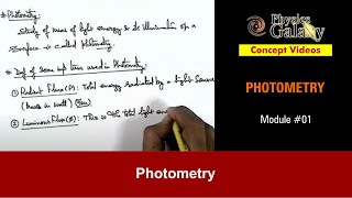 Class 12 Physics  Photometry  1 Photometry  For JEE amp NEET [upl. by Oliver360]