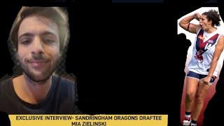 EXCLUSIVE INTERVIEW SANDRINGHAM DRAGONS DRAFTEE MIA ZIELINSKI aflw [upl. by Isiah522]