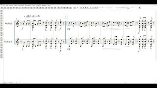 Ticking Pizzicato Run  Composition for Two Pizzicato Violins Finale Software Playback [upl. by Nonnag]