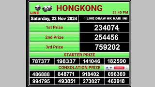 Hongkong Live draw result 23112024  Live Draw HK [upl. by Connelley]