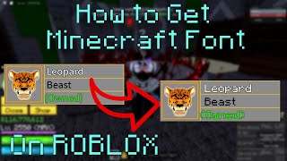 How to get MINECRAFT Text Font on Roblox  Blox Fruits [upl. by Haneekas]