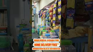 UNIQUE GENERAL amp KIRANA STORE  HOME DELIVERY FREE MINIMUM ORDER VALUE RS 1000 UNDER 5KM AT BARHARA [upl. by Ahsoet]