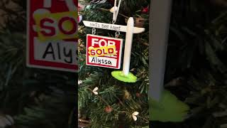 Personalized Realtor SOLD Sign on Post Christmas Ornament [upl. by Conchita758]