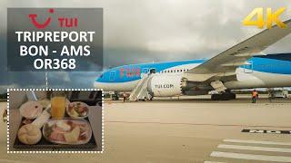 ✈ 4K TRIPREPORT  TUI  Boeing 7878 Dreamliner  Bonaire BON  Amsterdam AMS  Deluxe Class [upl. by Maxima]