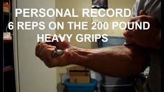 6 Solid Reps on a Heavy Grips 200 Pound Hand Gripper PR [upl. by Annair]