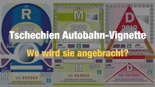 AutobahnVignette Tschechien  wie wird sie aufgeklebt in 2 Minuten alles erklärt [upl. by Obel536]