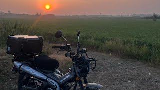 Traveling on Honda Trail 125 CT125 in Kanchanaburi Thailand [upl. by Hutchings]