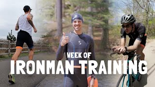 Full Week of IRONMAN TRAINING  My FIRST Triathlon [upl. by Forbes604]