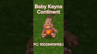 Baby Kayna on Continent msm Kayna baby mysingingmonsters [upl. by Joappa257]