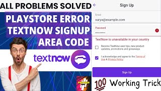 TextNow Sign Up Problem Fix Working Trick  TextNow All Problem Solution [upl. by Kyred]