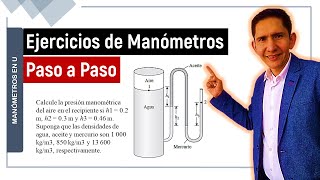 👉 Ejercicios de manómetros Mecánica de Fluidos [upl. by Onit]