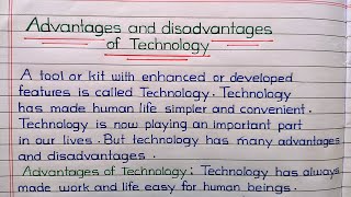 Advantages and disadvantages of Technology  20 advantages and disadvantages of technology [upl. by Leclair443]