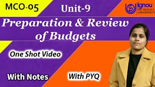 MCO05 Unit 9 Preparation And Review of Budgets Type  Classification of Budget In Hindi amp Easy [upl. by Balthazar344]