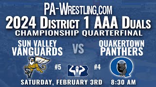 20240203 Quakertown vs Sun Valley District 1AAA duals quarterfinal [upl. by Akcirret694]