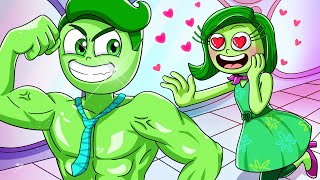 Inside Out 2 DISGUST Falls in LOVE  All Clips From The Movie 2024  Cartoon Animation [upl. by Ecirtac]