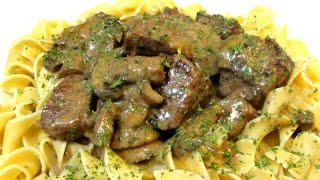 Beef Stroganoff Recipe  How To Make Beef Stroganoff  Easy Recipe [upl. by Ahsai]