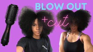 Review  Amika Blow Dryer Brush  BlowOut  Cutting My Hair At Home [upl. by Munford]