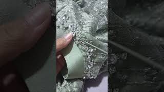 Pasang Payet di leher baju pesta payetbaju payetkebaya kebaya payetmutiara [upl. by Urion]