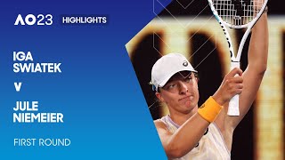 Iga Swiatek v Jule Niemeier Highlights  Australian Open 2023 First Round [upl. by Christopher]