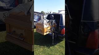 HearseFest In Fowlerville Michigan 2 coffin skeleton hearse hearsefest hearsefest2024 [upl. by Everrs208]