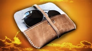 Super Simple Sunglass Sleeve from Scrap Leather [upl. by Siekram]