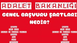 ADALET BAKANLIĞI✅GENEL BAŞVURU ŞARTLARI NEDİR [upl. by Suryt]