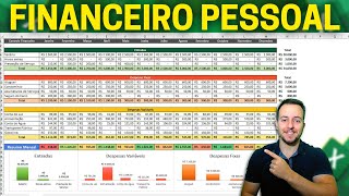 Planilha Controle Financeiro Pessoal Excel  Download Grátis  Como Fazer com Dashboard [upl. by Wylen358]