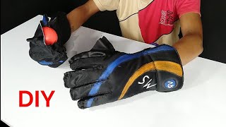 How to make cricket 🏏 wicket keeping gloves at home  Wicket keeping gloves RV world [upl. by Oly]