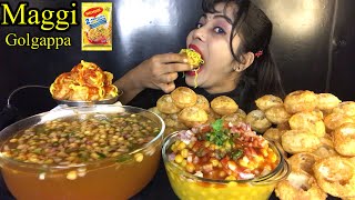 Eating Maggi Panipuri  Panipuri Eating Challenge  GolgappaFuska Eating Show  Indian Mukbang Asmr [upl. by Lu358]