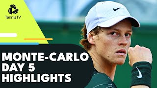 Rublev vs Sinner in WILD atmosphere Tsitsipas Zverev Feature  Monte Carlo 2022 Highlights Day 5 [upl. by Aihseuqram]