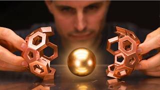 HUGE Magnet VS Copper Sphere  Defying Gravity Will a Neodymium Magnet Float Inside [upl. by Nevek]