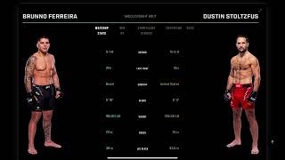 Brunno Ferreira vs Dustin Stoltzfus Prediction ufcpredictions ufc ufclouisville [upl. by Rramahs]