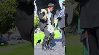 Second Line 2ndline Umbrella Dance with Traditional Brass Band in Oakland  Twilight Brass Band [upl. by Harak165]