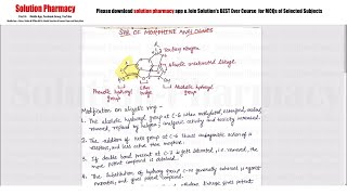 Class 68 Structure Activity Relationship SAR of Morphine Analogues  Medicinal Chemistry 01 [upl. by Yggep]