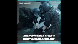 ‘Anticoronavirus’ protests turn violent in Germany [upl. by Maribel219]