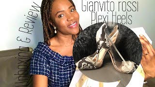 Unboxing amp ReviewGianvito Rossi ”Plexiquot Heels [upl. by Sonitnatsnok]